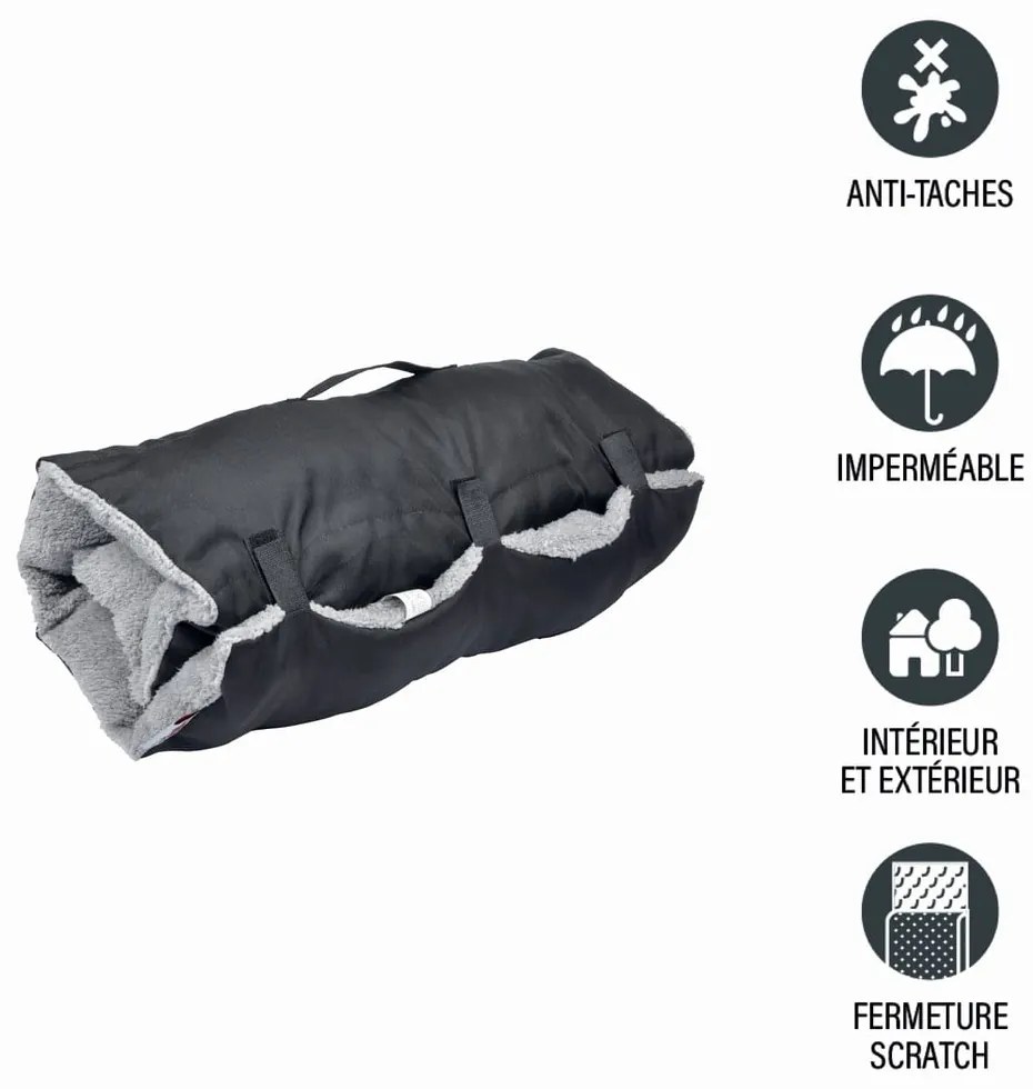 Coperta nera per cani con agnello 50x80 cm - Love Story