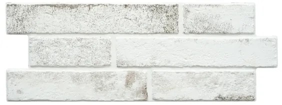 Rivestimento Effetto Muretto Mattoncini 16x40 In Gres Porcellanato Bristol Bianco