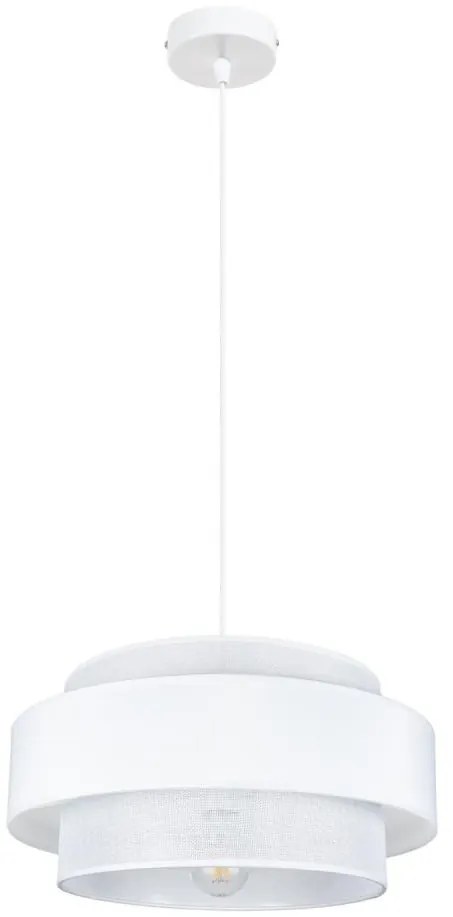 Lampadario a sospensione con filo CORSA 1xE27/60W/230V bianco