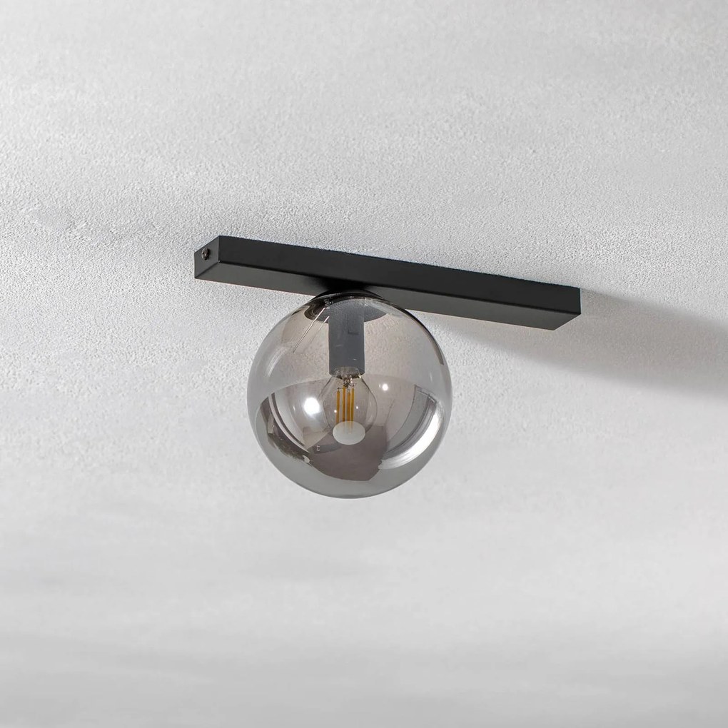EMIBIG LIGHTING Plafoniera Fit, nero/grafite, 1 luce