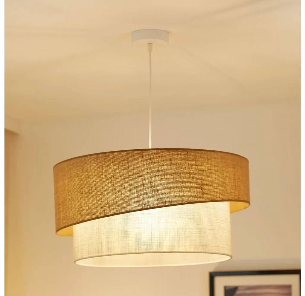Brilagi - Lampadario a sospensione con filo SHINE 1xE27/15W/230V diametro 50 cm beige/color crema