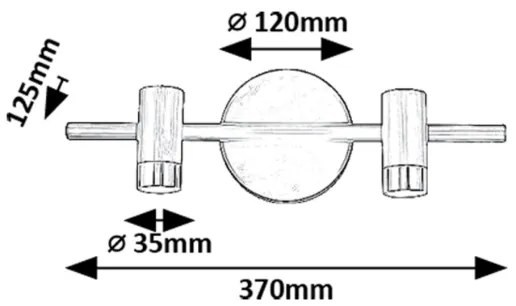 Rabalux 75041 - Luce Spot da parete a LED KADIR 2xLED/3W/230V 4000K