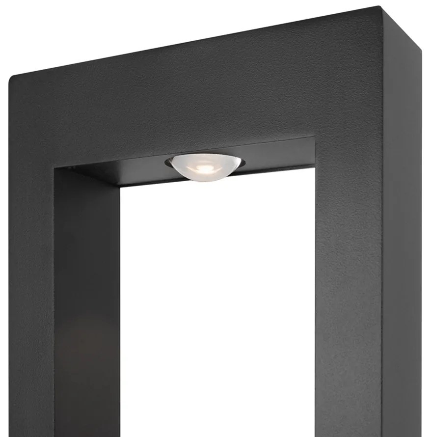 Lampada Da Terra Moderna Per Esterno Metallo Grafite Luce Led 10W Ip65