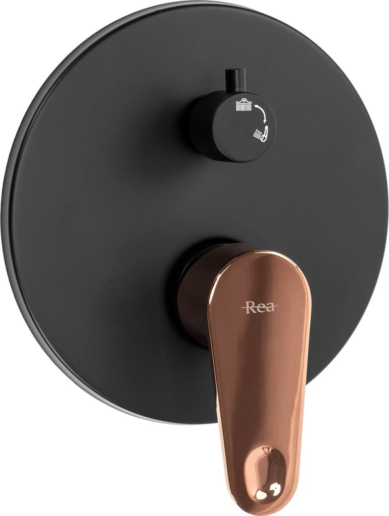 Set Doccia da incasso REA MILD BLACK ROSE GOLD + BOX