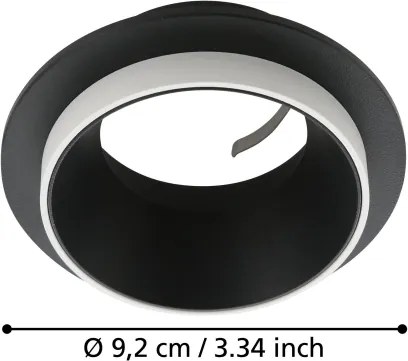 Eglo 900453 - Lampada da incasso CAROSSO 1xGU10/35W/230V nero