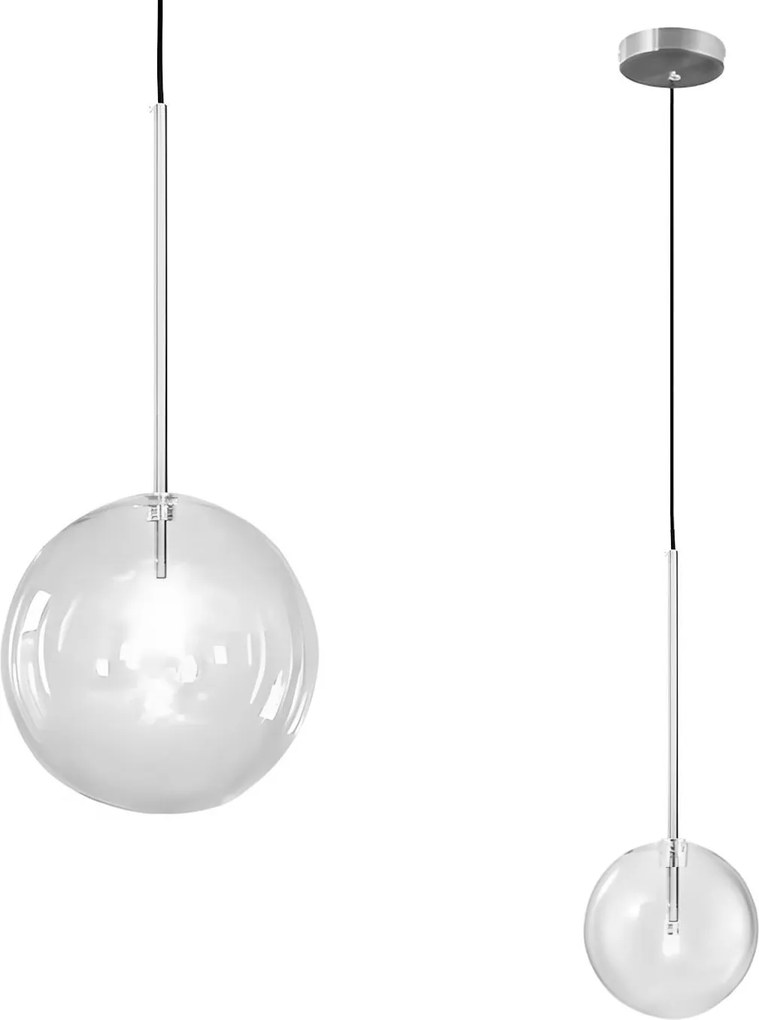 Lampada da soffitto a sospensione con sfera di vetro 15cm APP1681-1CP