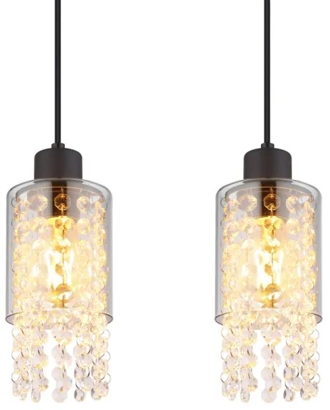 Globo 15799-4H - Lampadario a sospensione con filo BACKEY 4xE27/40W/230V nero