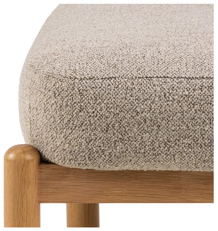 Poltrona beige in tessuto bouclé Burley - Actona