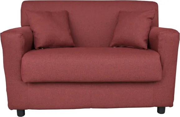 Divano 2 posti Bordeaux - tessuto sfoderabile 124 cm BOLOGNA