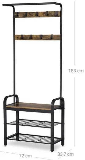 Appendiabiti a piantana NAVOR marrone/nero