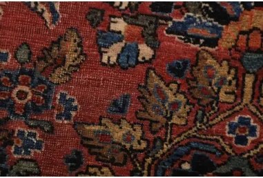 Antik Stilizzato Rosso Ruggine Blu Scuro Corsia 80x300 Cm