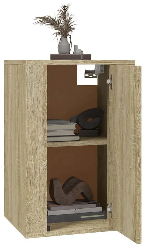 Mobili porta tv a parete 2 pz rovere sonoma 40x34,5x60 cm