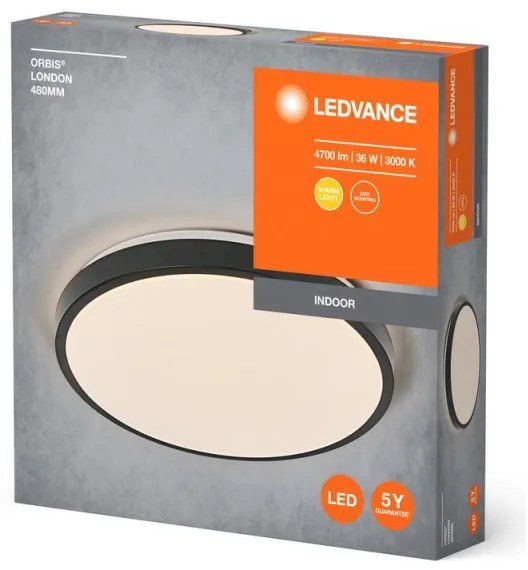 Ledvance - Plafoniera LED ORBIS LONDON LED/36W/230V nero