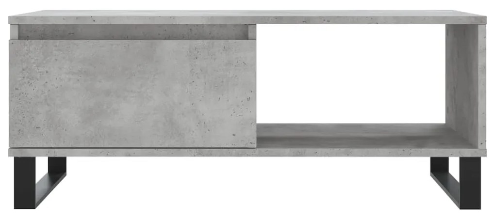 Tavolino salotto grigio cemento 90x50x36,5 cm legno multistrato