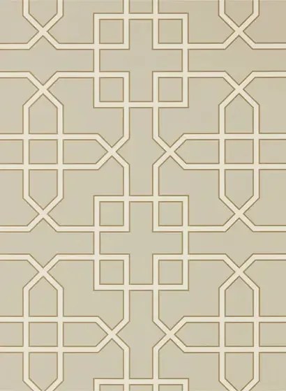 Tapete Hampton Trellis von Sanderson - Linen