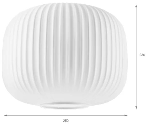 Paralume di ricambio per lampadario HARMA E27, 23 x 25 cm, bianco