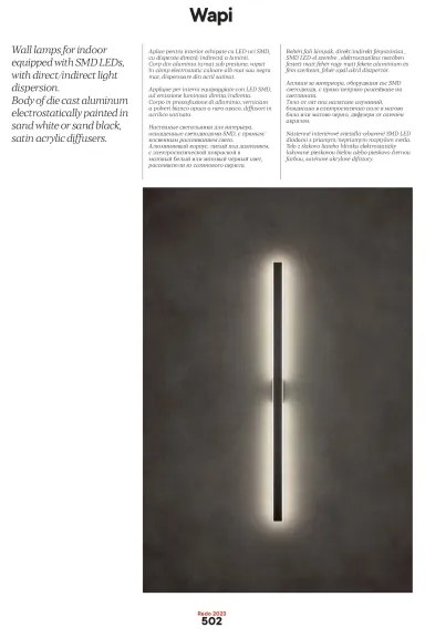 Redo 01-2770 - Lampada da parete WAPI a LED 30W/230V, 119 cm, bianca