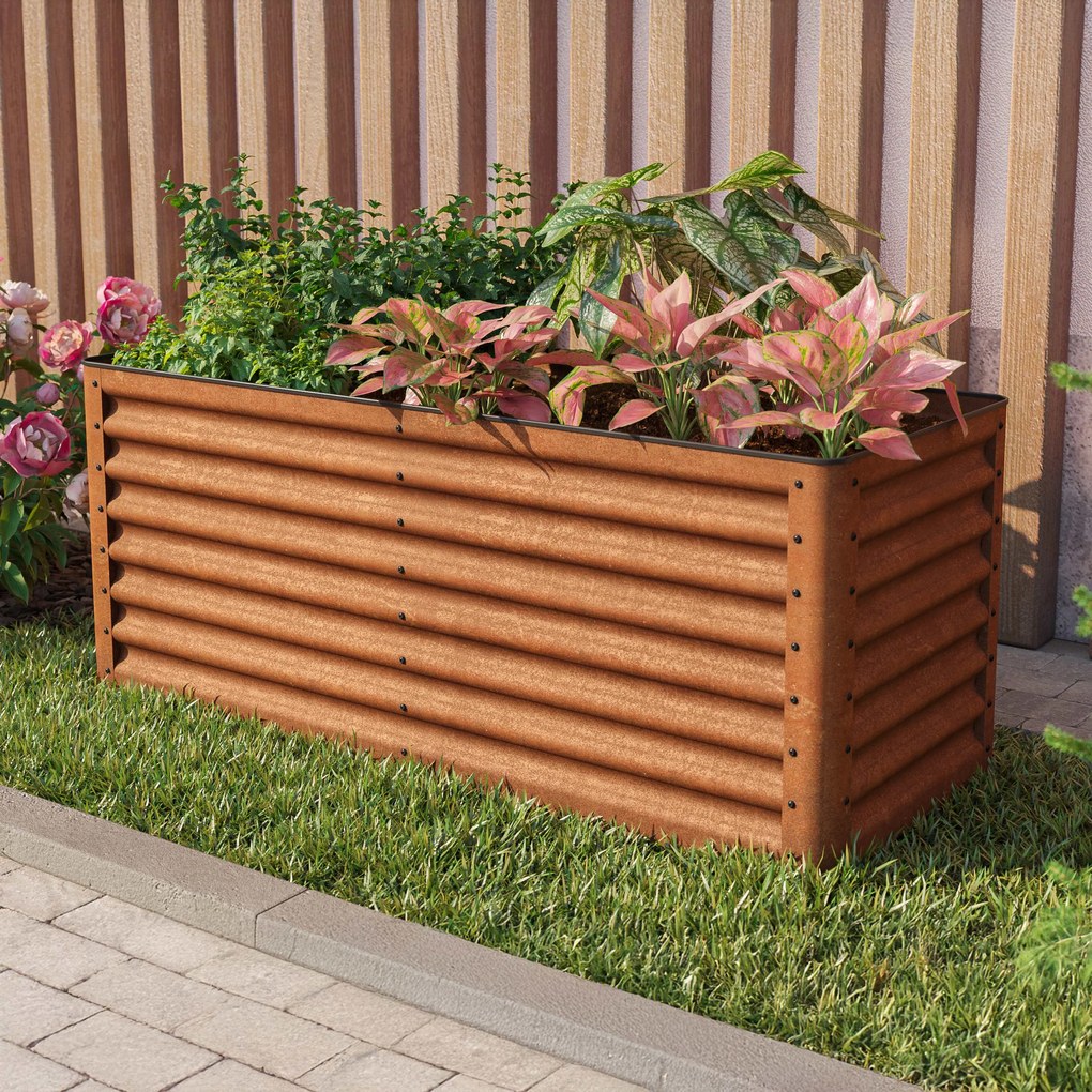 PRIMEYARD 150 x 60 x 60 cm Orto rialzato, acciaio corten, look ruggine - (GFPV00965)