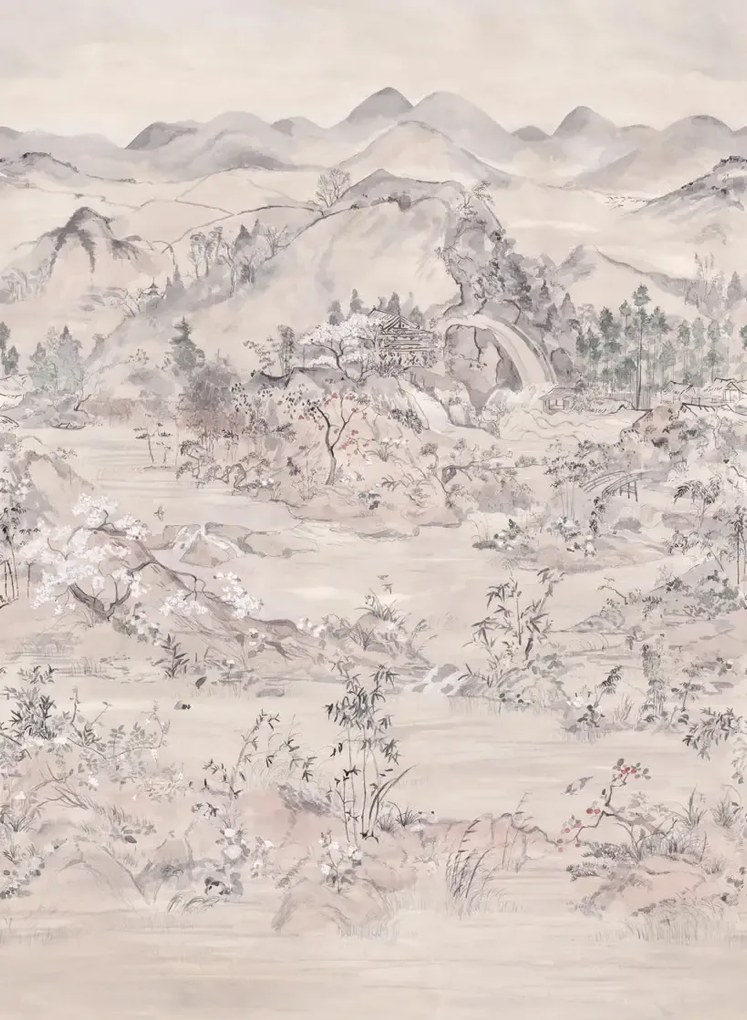 Cole & Son Carta da parati Japanese Chinoiserie - Pink Opal
