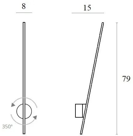 MAXLIGHT W0267 - Applique a LED da esterno RAGNO LED/8,4W/230V IP44 nero