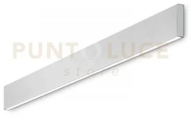 Steel applique a parete led 3000k 32w 4650lm bianca 120cm