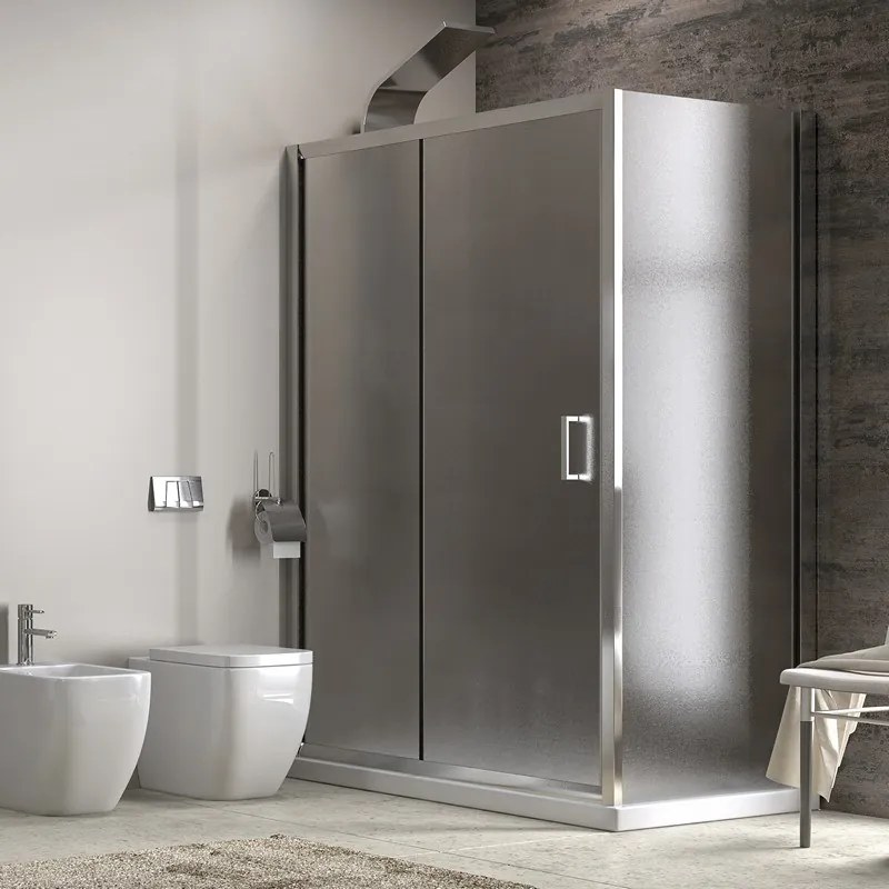 Box doccia 120x90 cm vetro opaco altezza 180cm K410NS - KAMALU