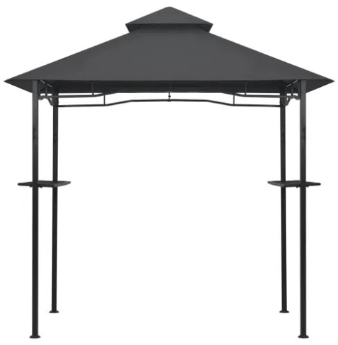 Gazebo per Barbecue 240x150x255 cm Antracite in Acciaio