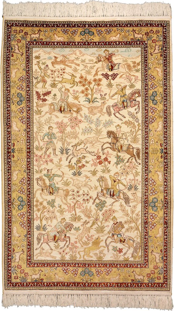 Hereke Tappeto orientale 80x130 Beige (Cina) Annodato A Mano