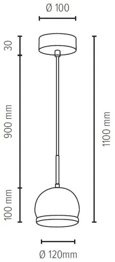 Spot-Light 5141174 - Lampadario LED a sospensione con filo BALL WOOD 1xGU10/5W/230V quercia opaco