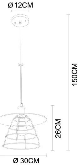 Globo 15086H1 - Lampadario VIEJO 1xE27/60W/230V
