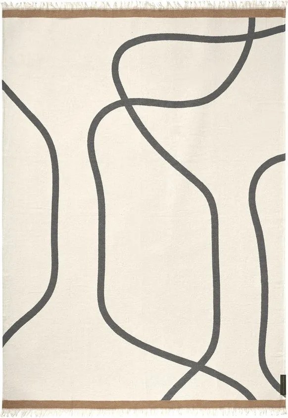 Coperta color crema 130x175 cm Shadow – Mette Ditmer Denmark