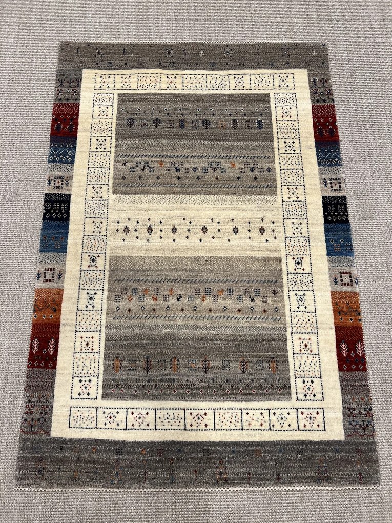 Loribaft Tappeto persiano 100 x 150 Beige (Iran) Annodato A Mano