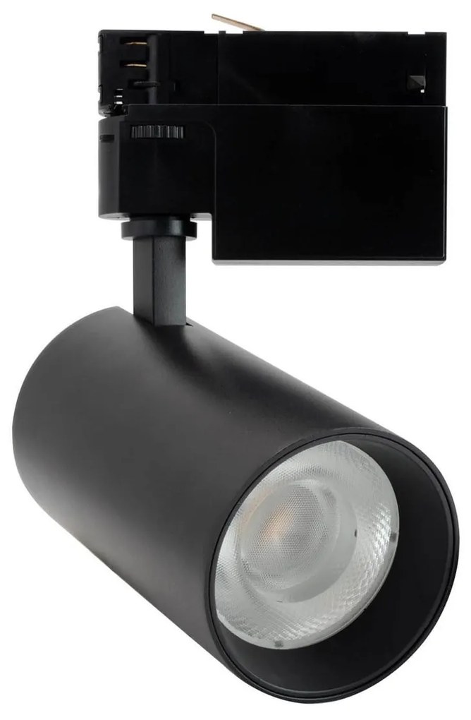 Faro LED 30W Trifase Nero 60° 120lm/W CRI92 no Flickering - BRIDGELUX LED Colore Bianco Caldo 2.700K