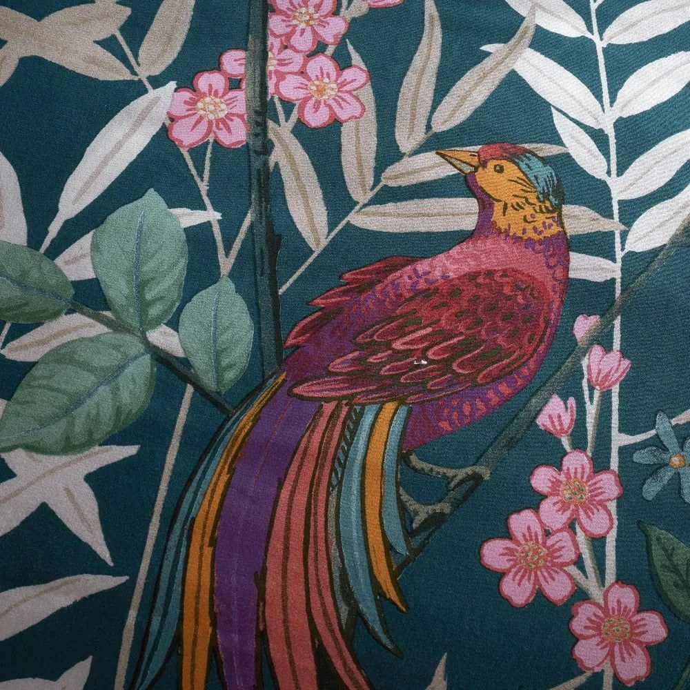 Biancheria verde per letto matrimoniale 200x200 cm Tropical Floral Birds - Catherine Lansfield