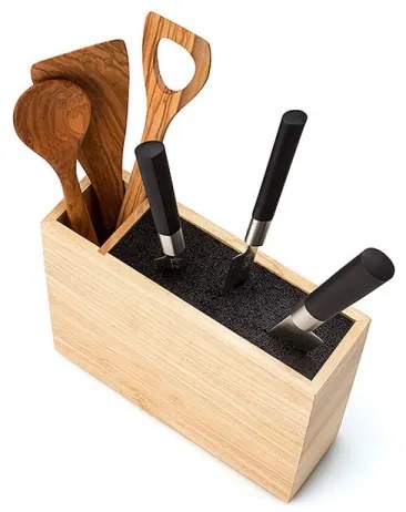 Continente C3315 - Portacoltelli con inserto flexi e scomparto 27,5x9x21,5 cm