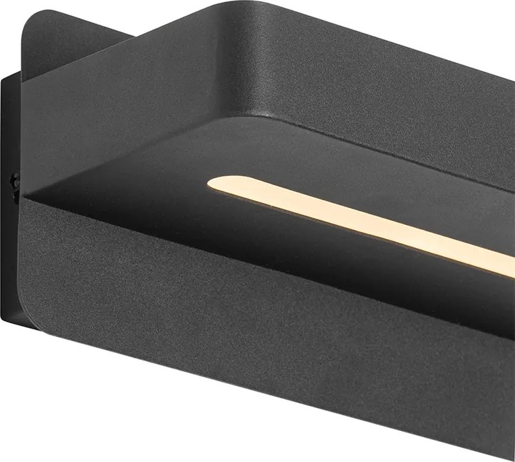 Applique moderna nera con LED incluso, USB e interruttore - Ted