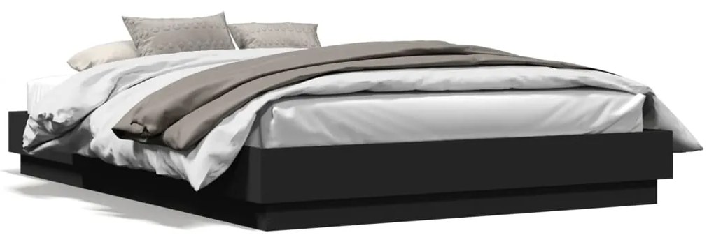Giroletto Con Luci Led Nero 160x200 Cm /