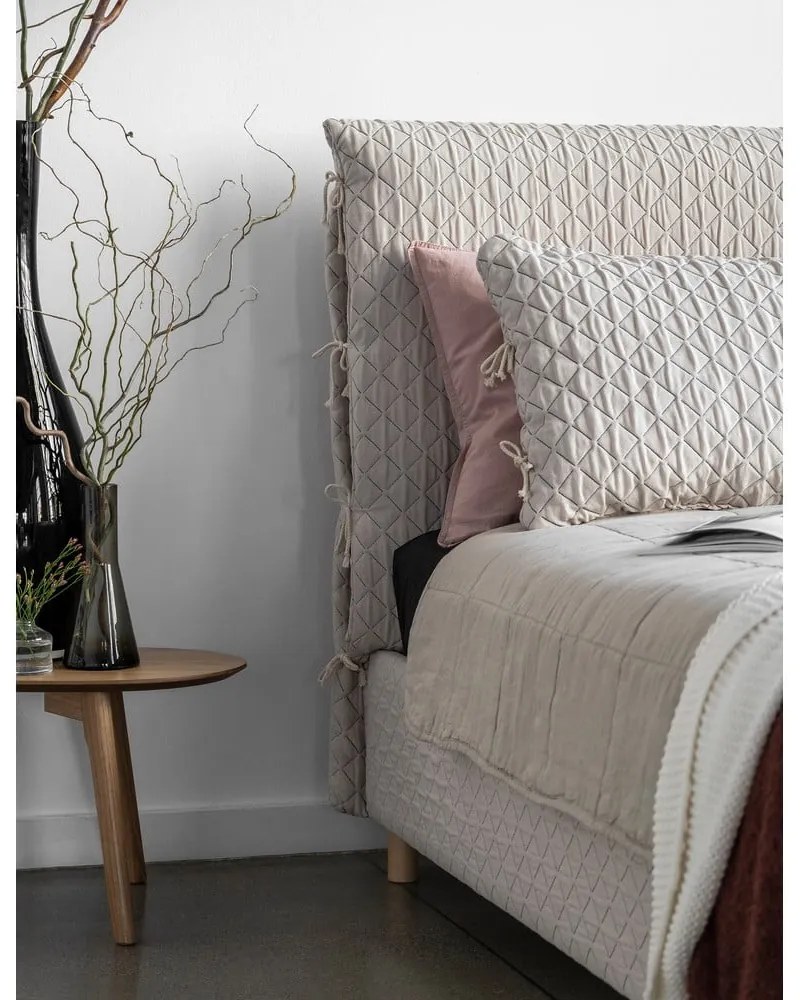 Letto singolo imbottito beige con rete 90x200 cm Sleepy Luna - Miuform