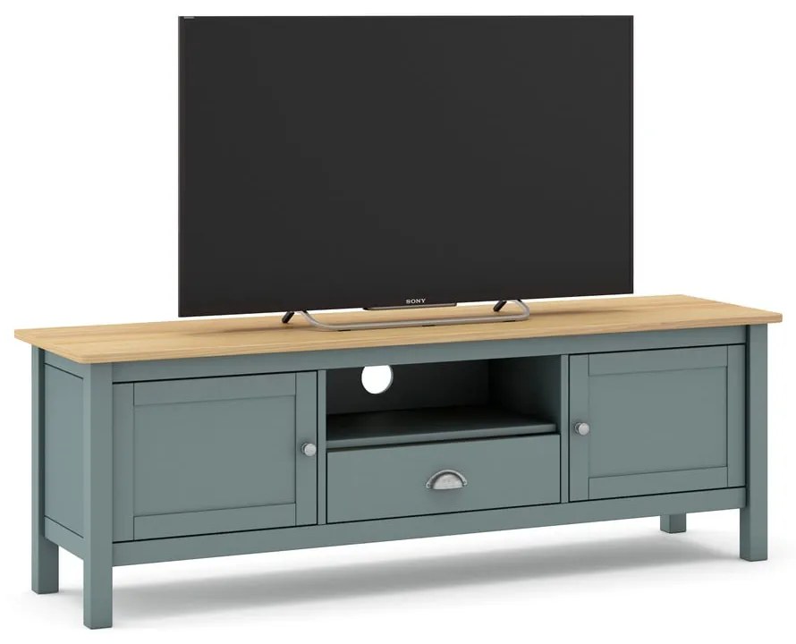 Mobile TV verde polveroso in pino massiccio 158x53x40 cm Misti – Marckeric