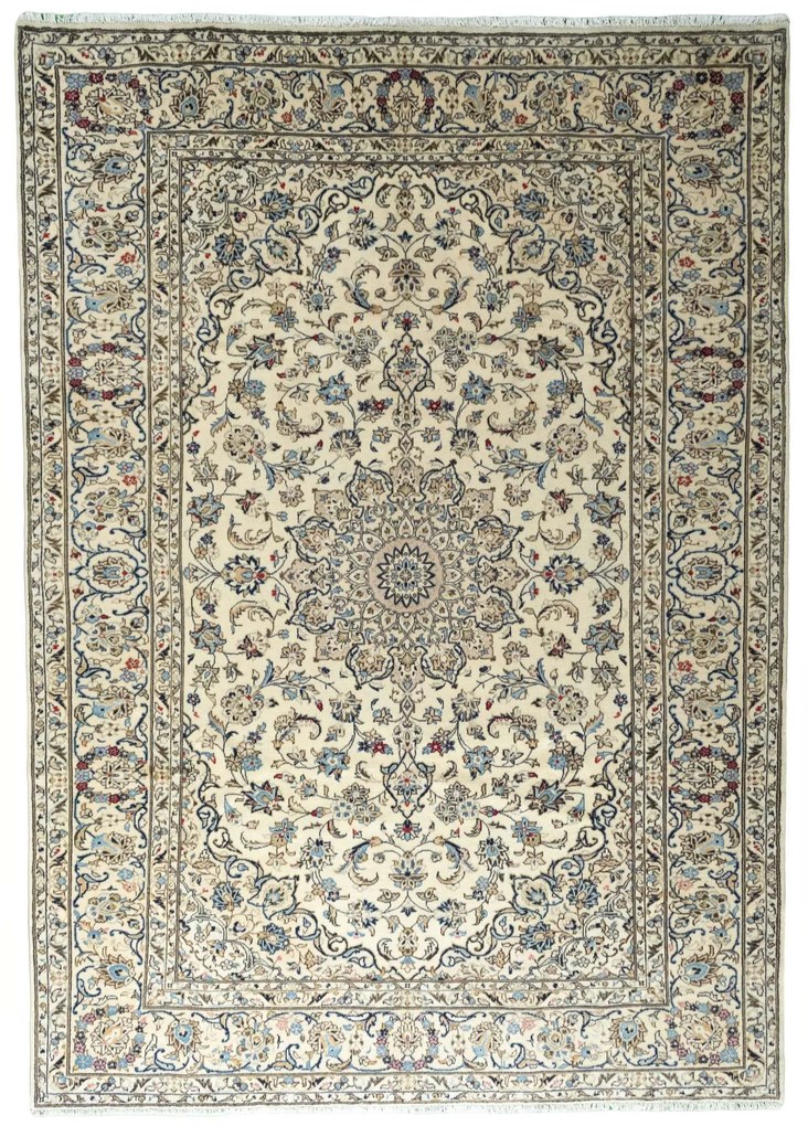 Kashan Tappeto 250 x 350 Beige (Iran) Annodato A Mano