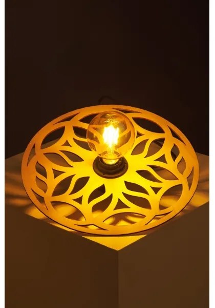 Lampadario a sospensione con filo FALCO 1xE27/60W/230V diametro 30 cm beige