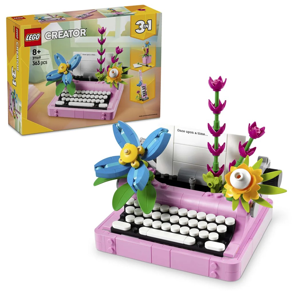 Macchina da scrivere con fiori Lego Creator 3 in 1