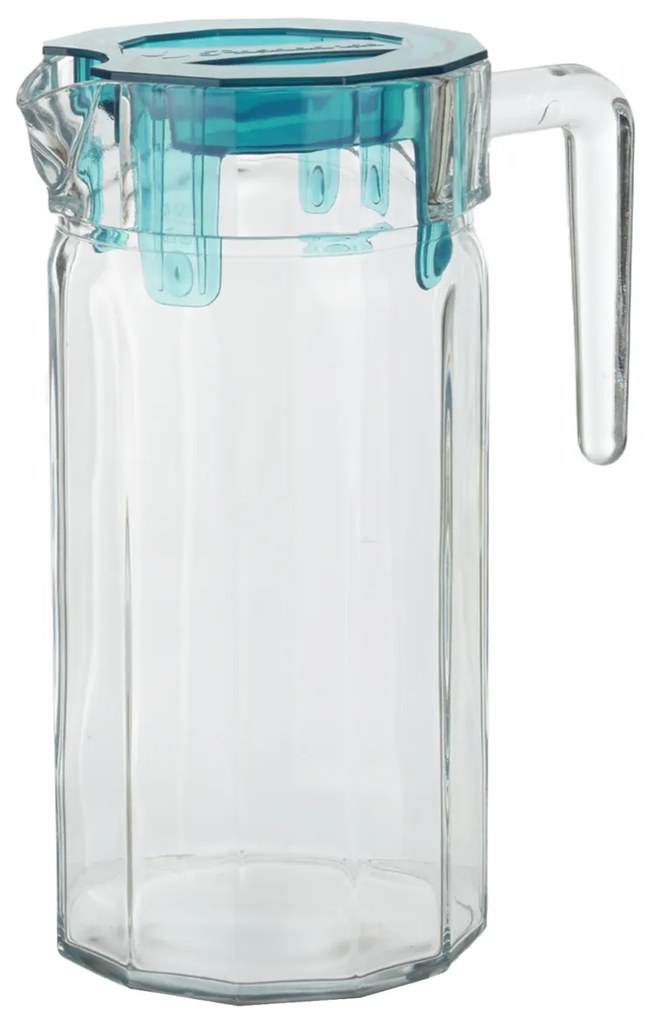 Brocca vetro 1,4 L coperchio blu Kosem Pasabahce