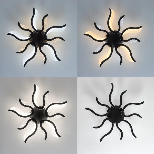 Brilagi - Lampadario a plafone LED dimmerabile TWIST LED/65W/230V 3000-6500K nero + +TC