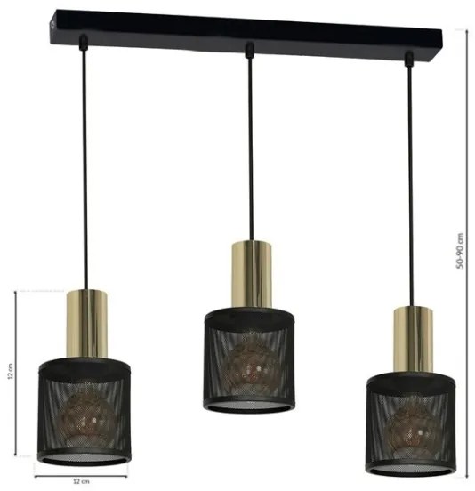 Lampadario su filo ARES 3xE27/60W/230V