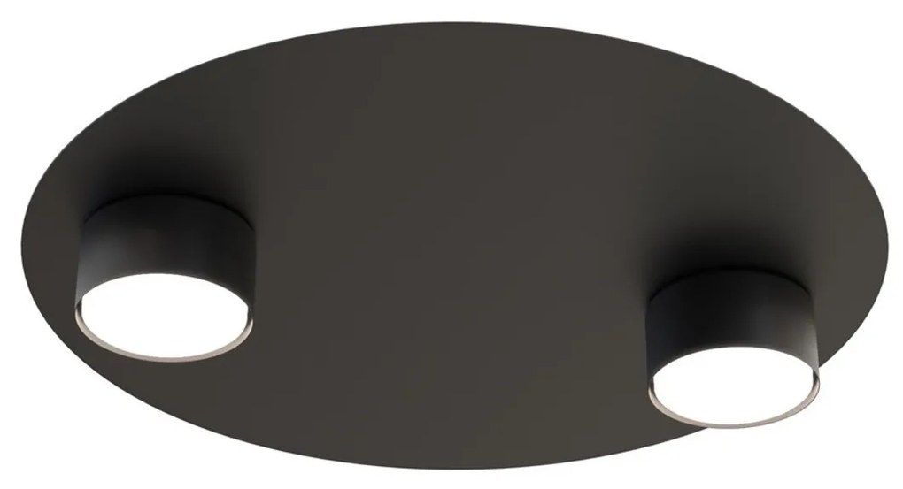 Lampada da soffitto in acciaio BOLX 2 nera 2xGX53
