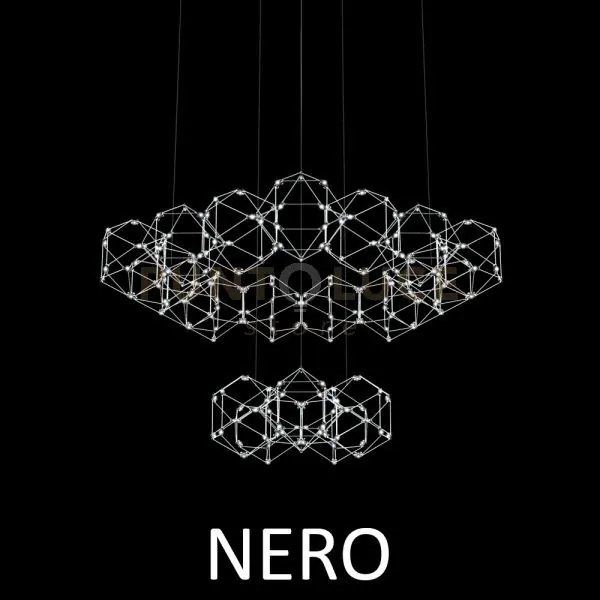 Lucciola 20  lampada a sospensione, cromato nero  led 3000k 96w, 81...