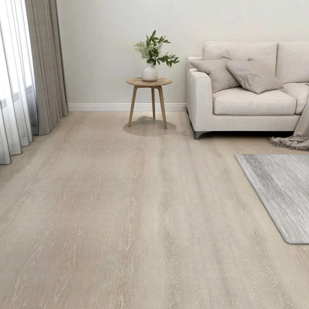 Listoni Per Pavimenti Autoadesivi 55 Pz İn Pvc 5,11 M² Beige /