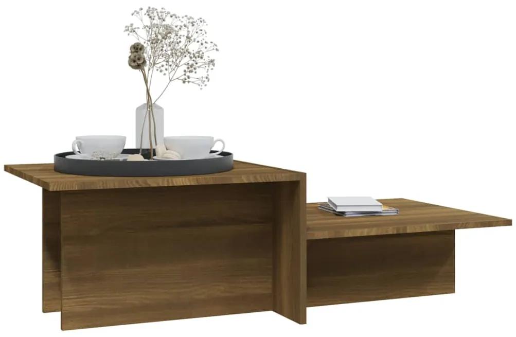 Tavolino marrone rovere 111,5x50x33 cm in legno ingegnerizzato