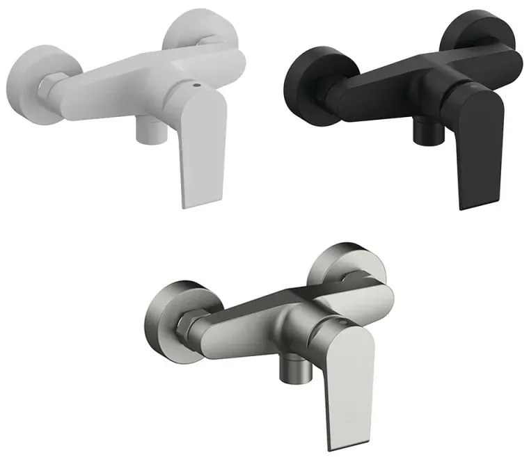 Miscelatore doccia esterno Mariani serie Artic in ottone spazzolato